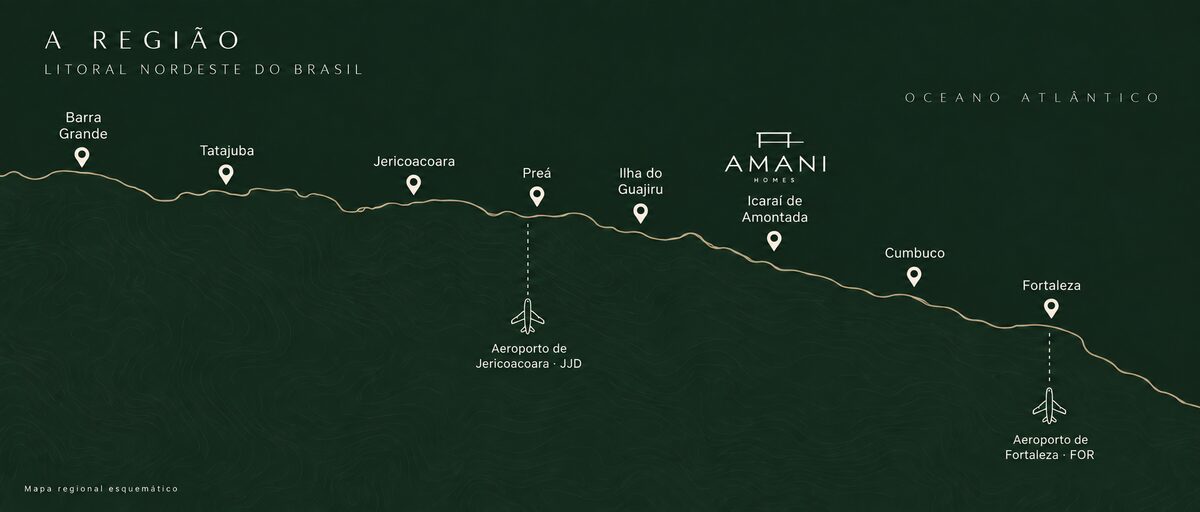 Mapa ilustrativo da região